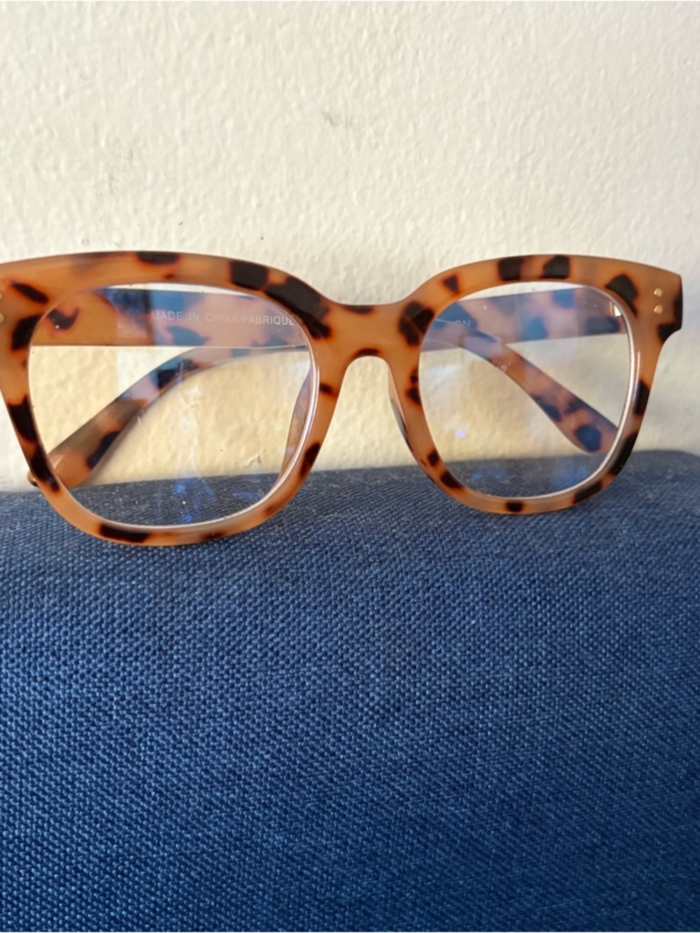 Tortoiseshell Square Frame Glasses - Brown Pattern